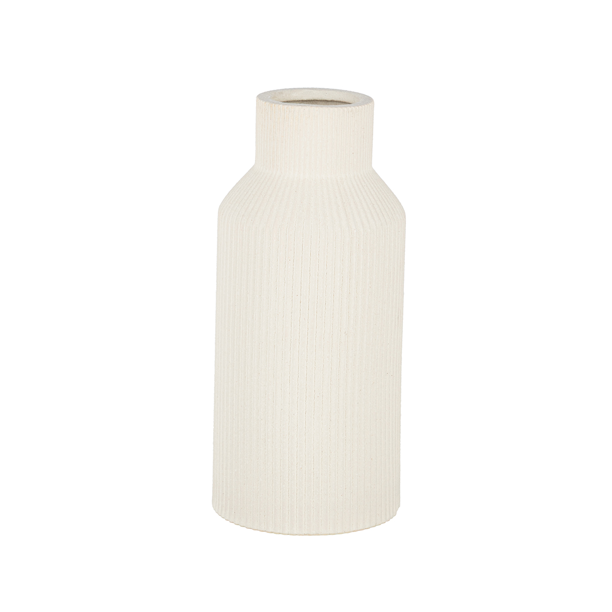 VASO DRITTO COLLO STRETTO D4/9 H20CM. BIANCO