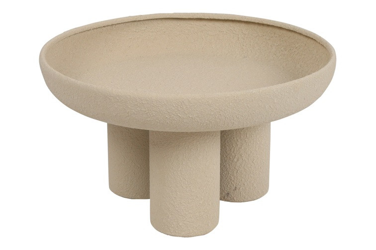 VASSOIO MET. C/PIEDI JANEL D20 H11,5CM. CREMA