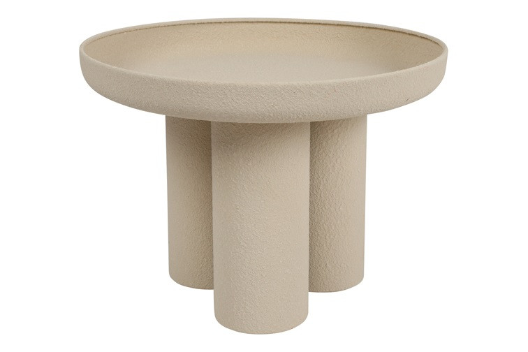 VASSOIO MET. C/PIEDI JANEL D30 H21,5CM. CREMA
