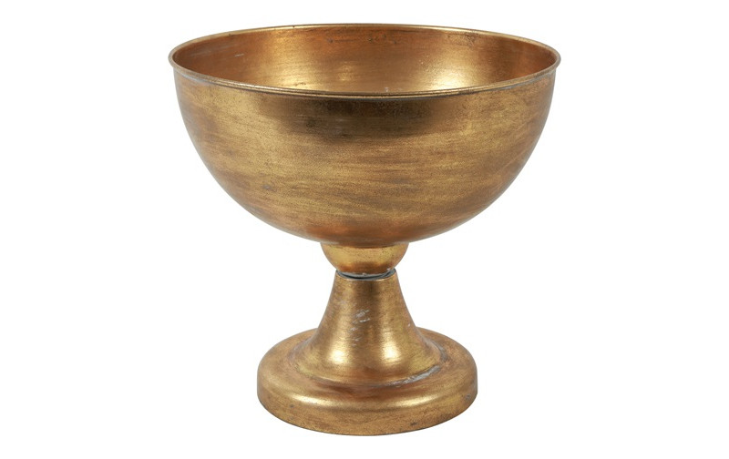 COPPA MET.C/PIEDE D31 H29,5CM. ORO