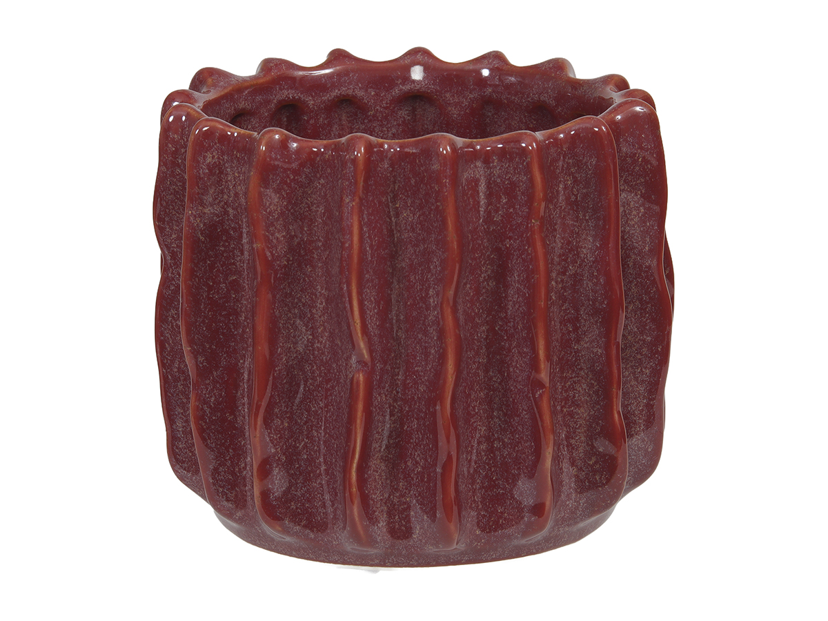 VASO IN GRES D11,5 H10CM. BORDEAUX
