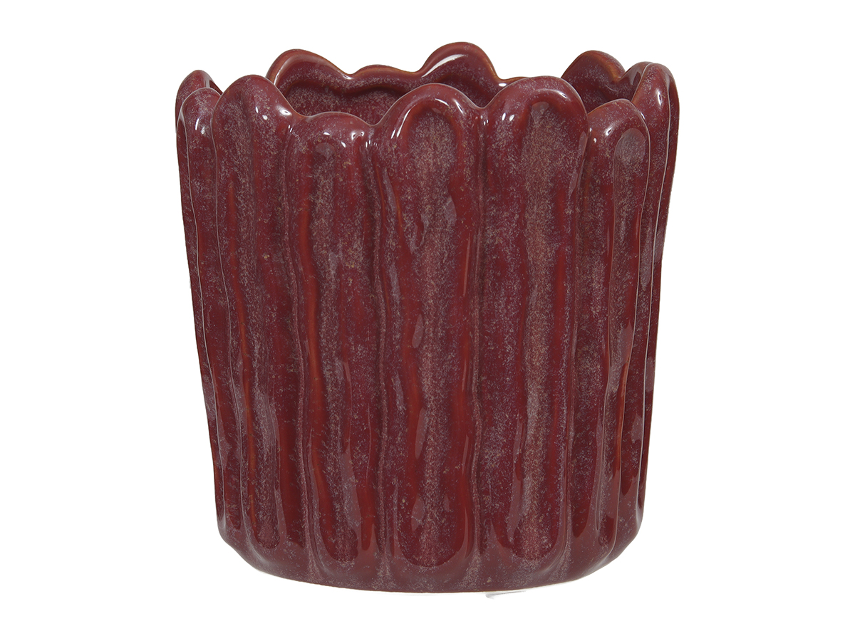 VASO IN GRES D13 H13,5CM. BORDEAUX