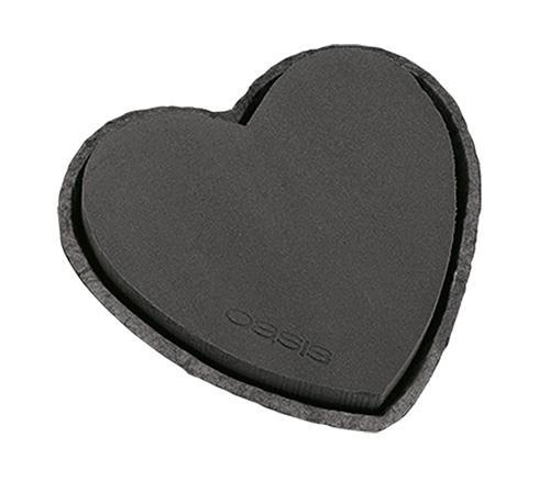 OASIS BIOL.CUORE C/BASE 2PZ. 33X34X 5,5CM. NERO