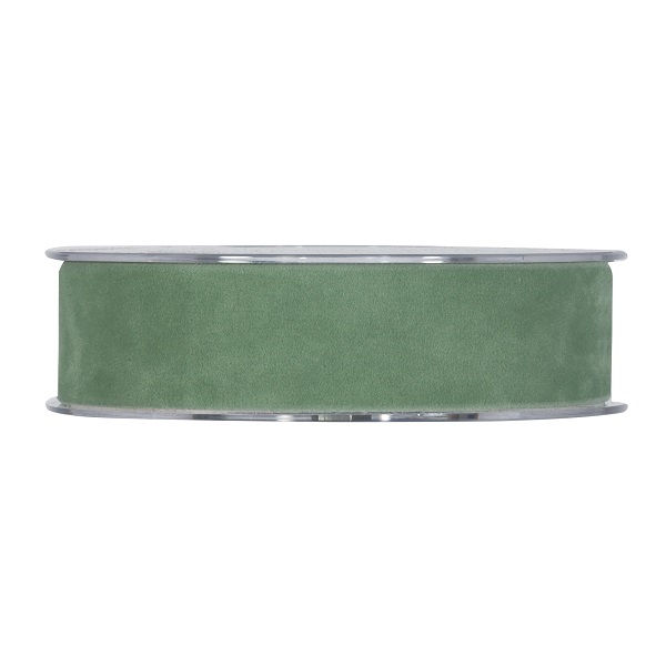 NASTRO DOUBLE VELVET 25MM 7MT. COBALT GREEN
