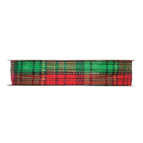 NASTRO SCOZZESE 25MM X45MT. GREEN/RED