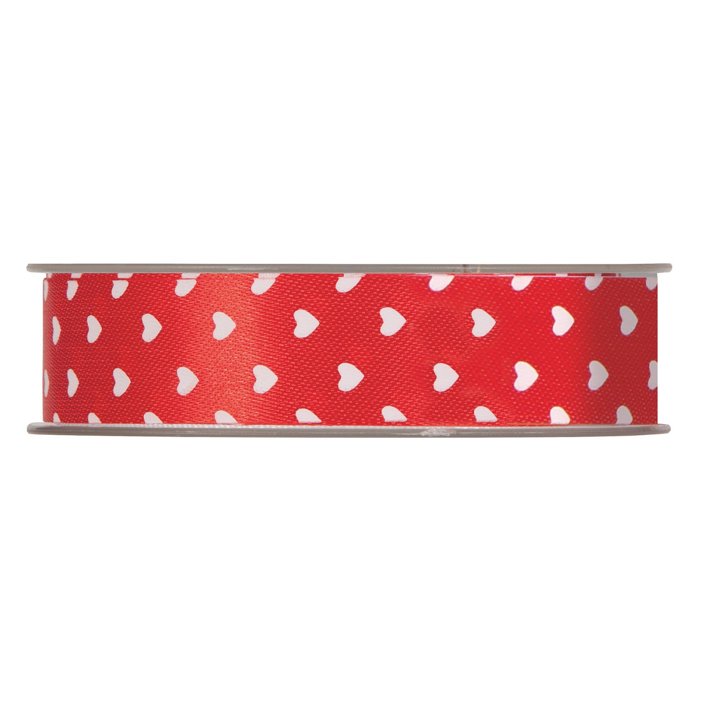 NASTRO RASETTO CUORI 25MM.45MT. ROSSO