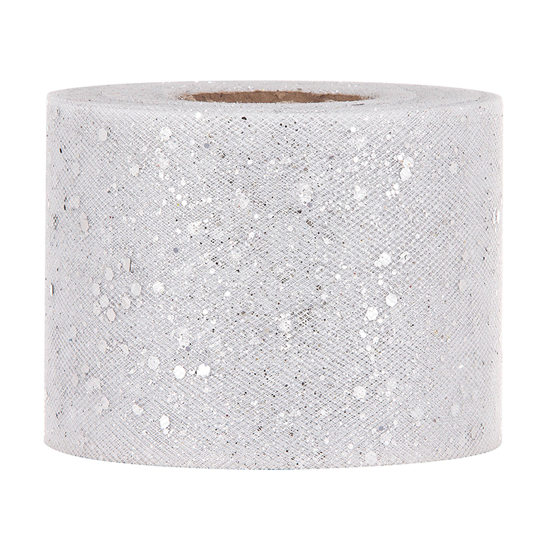 TULLE BRILLIANT 7CM. 50MT. ARGENTO