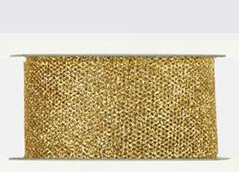 NASTRO GLITTER MESH 38MM.15MT.GOLD