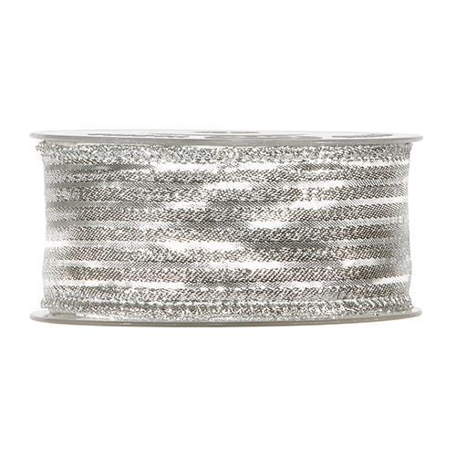 NASTRO BRIGHT STRIPES 40MM. 15MT. SILVER