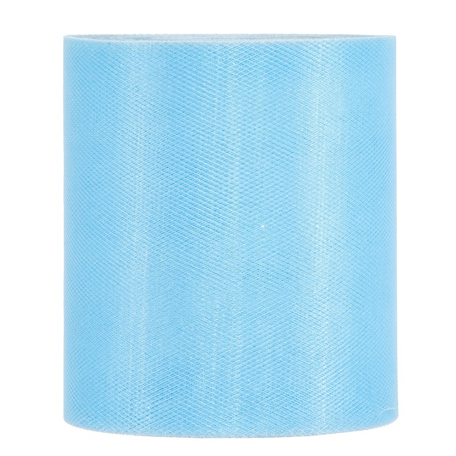 ROTOLO DI TULLE H12,5CM. 100MT. CELESTE