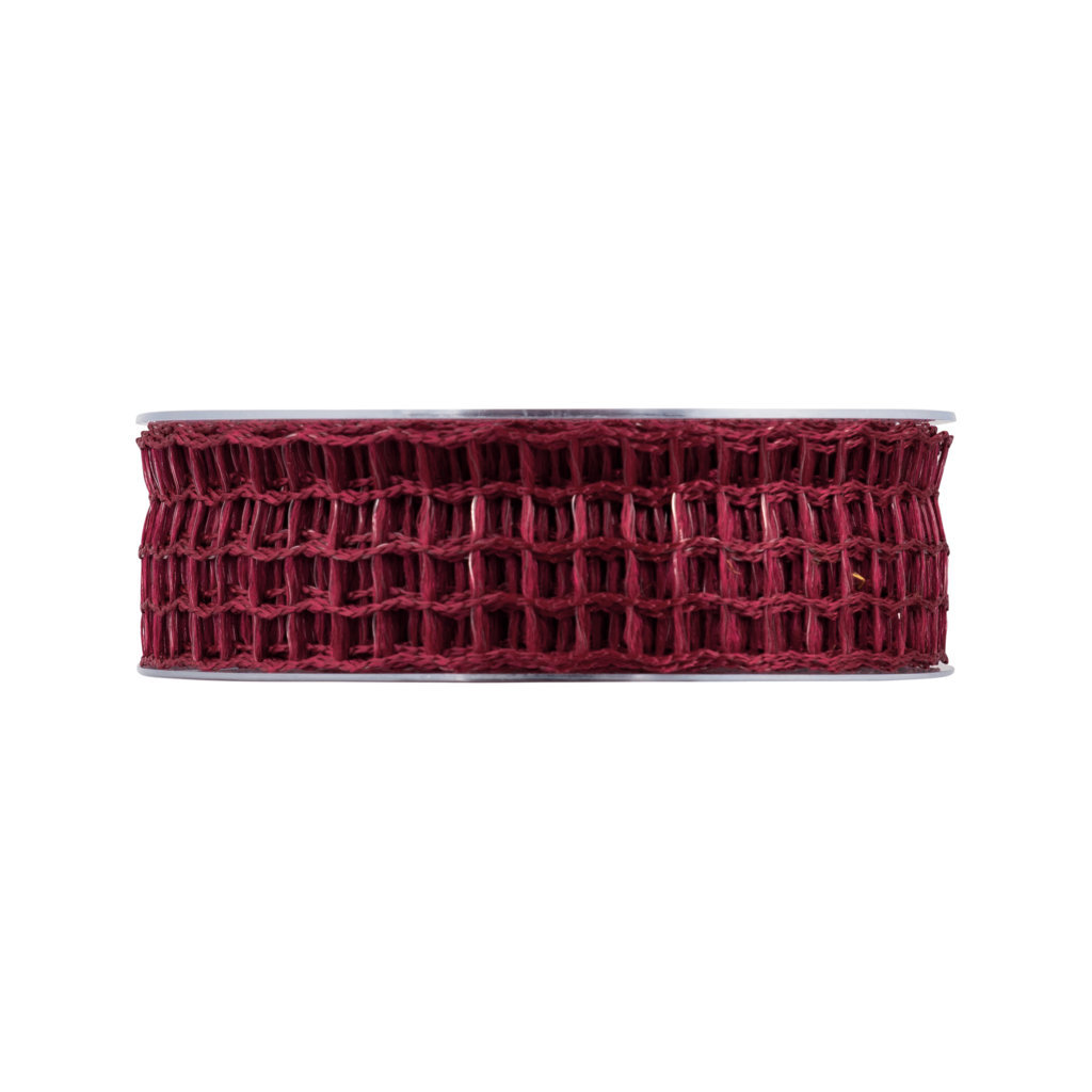 NASTRO RETE LUCE 40MM. X20MT. BORDEAUX
