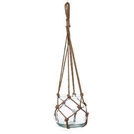 PORTAPIANTE VETRO CON CORDA H120CM. NAT