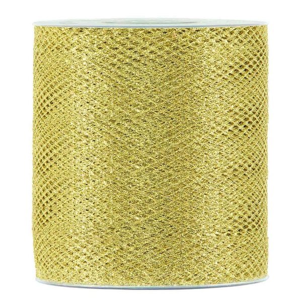 NASTRO XMAS NET 63MM. 30MT. ORO