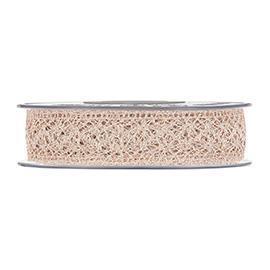 LACE W/METAL YARN 25MM. 10MT.LT PINK