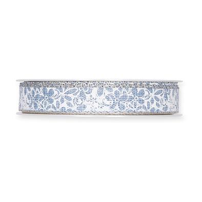 NASTRO SMALL FLOWER 15MM.15MT. AZZURRO