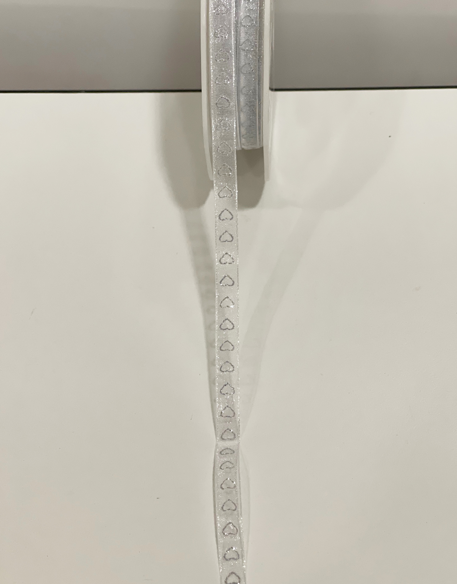 NASTRO ORGANDY HEARTS 7MM. 15MT. BIANCO
