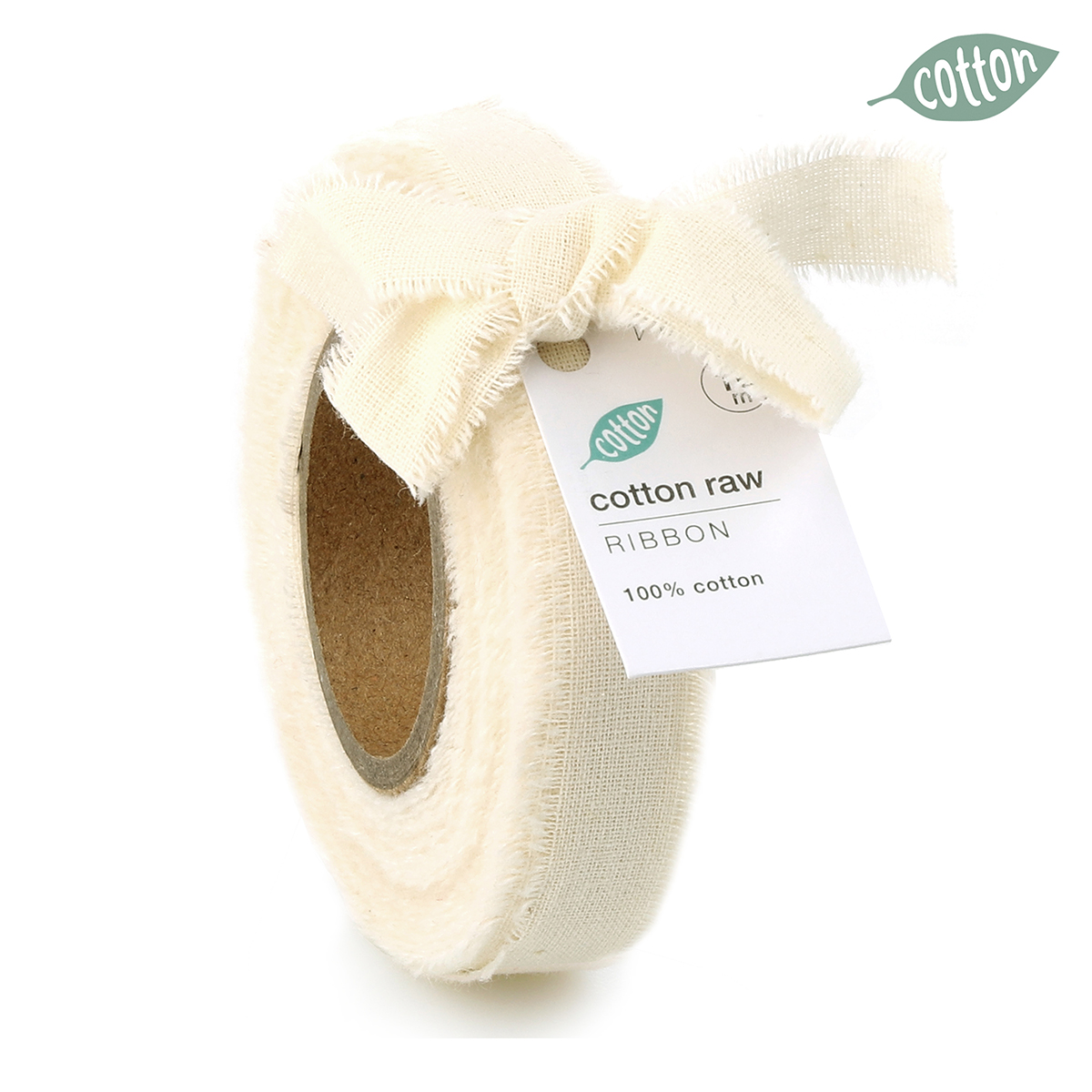 NASTRO COTTON RAW 15MM. 10MT. CREAM