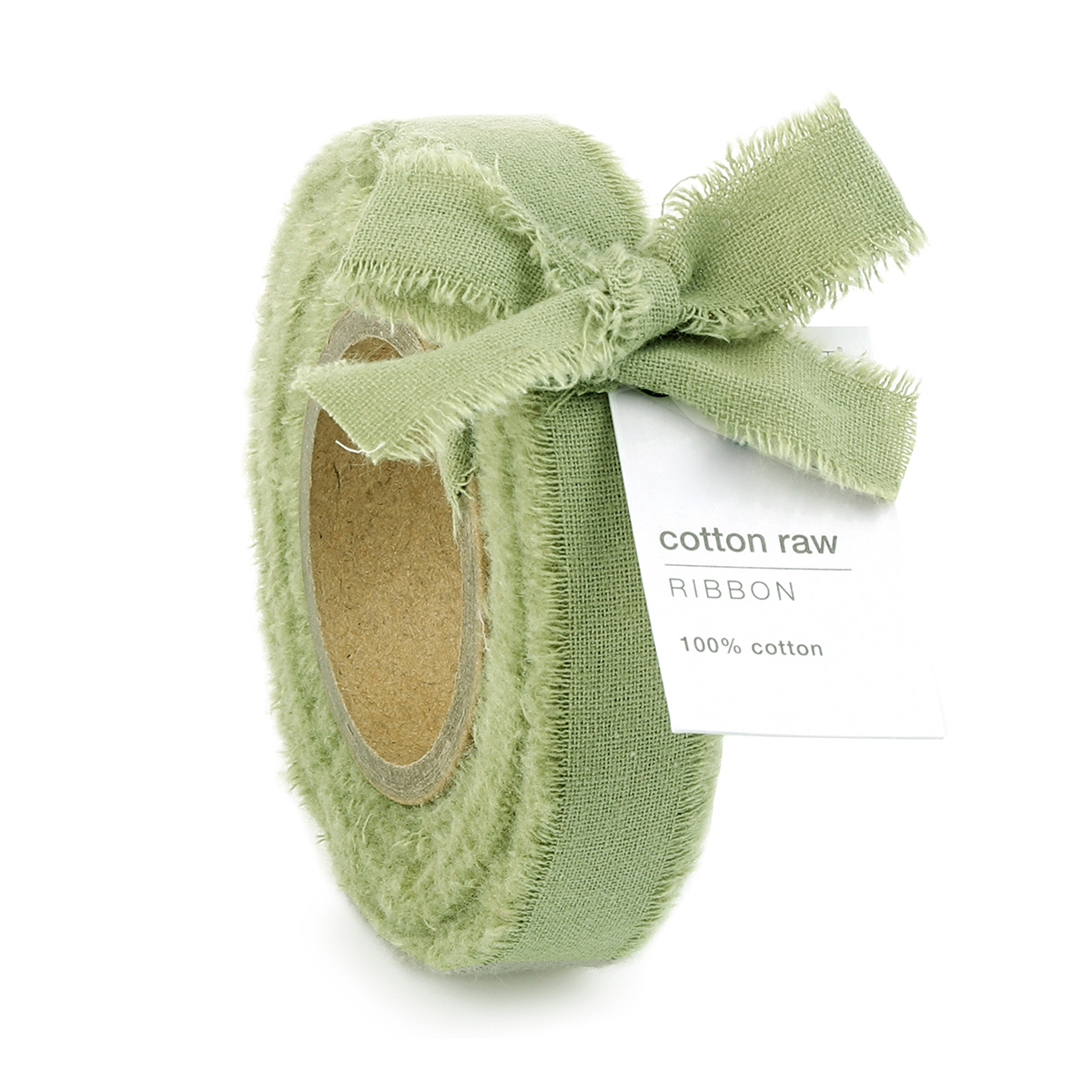 NASTRO COTTON RAW 15MM. 10MT. VERDE CH.