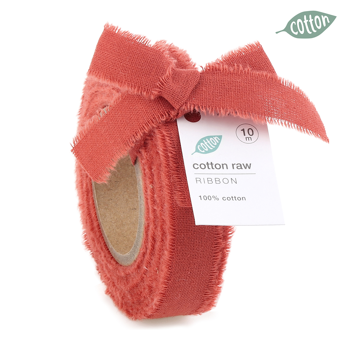 NASTRO COTTON RAW 15MM. 10MT. CORAL