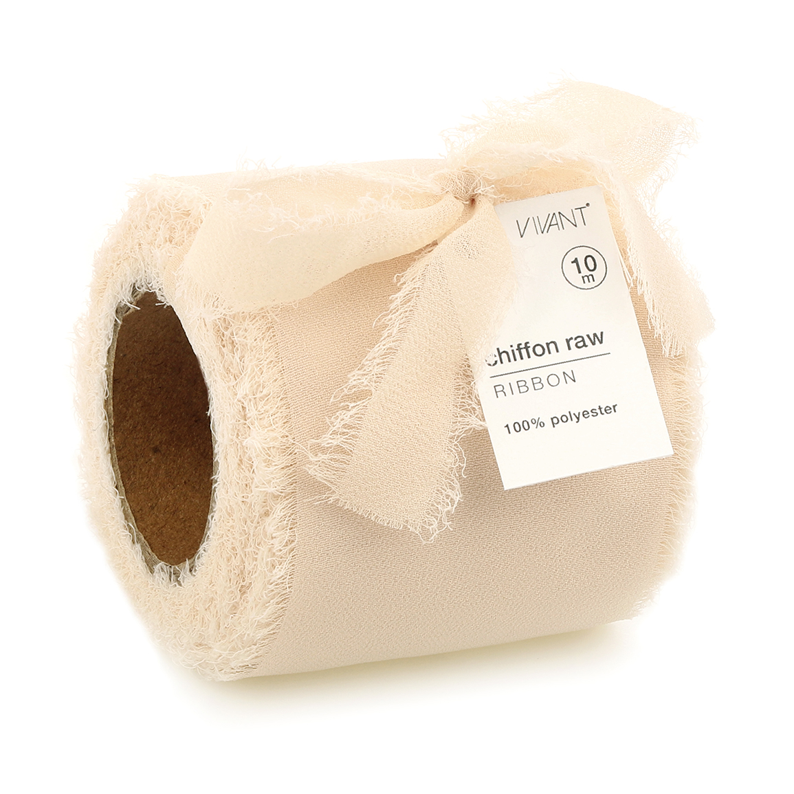 NASTRO CHIFFON RAW 70MM. 10MT. NUDE