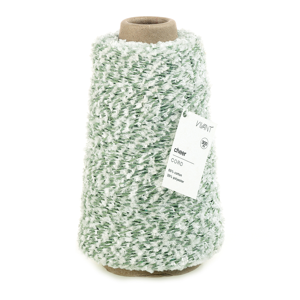 CORDINO CHEER 1,5MM. 300MT. SALVIA E BIANCO