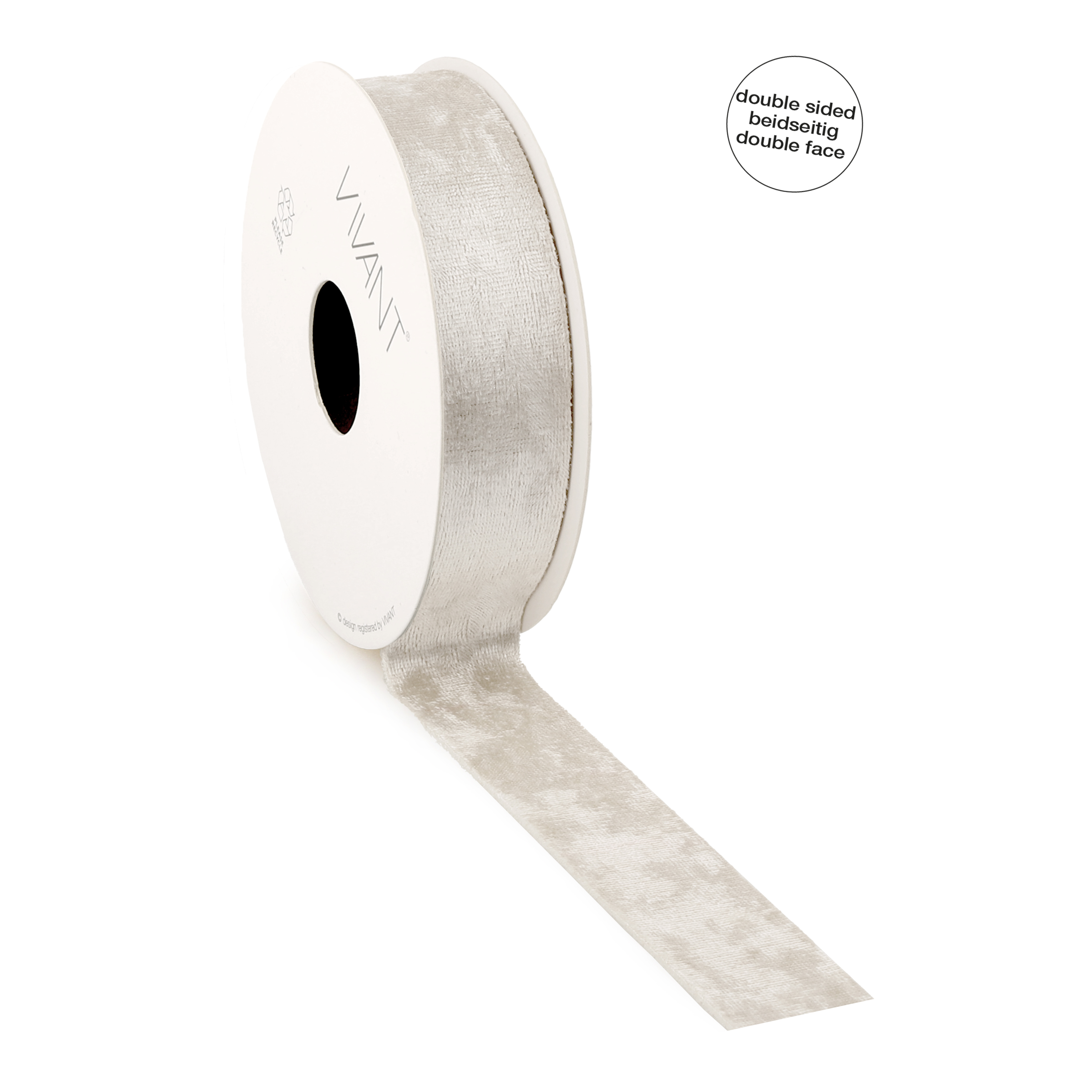 NASTRO VELVET ICE 25MM. 5MT. OFF WHITE