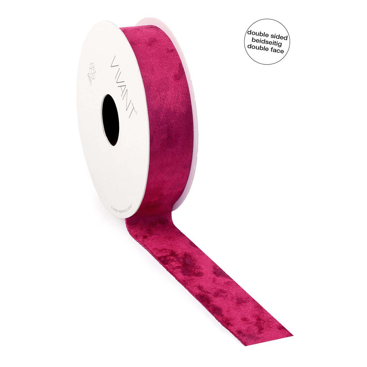 NASTRO VELVET ICE 25MM. 5MT. ROSSO