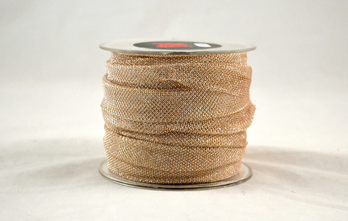 NASTRO METALIC ELASTAN 28CM. X9MT. BEIGE