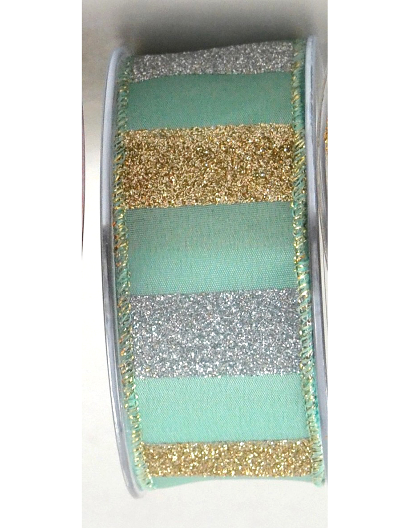 NASTRO GLITTER BAND 4,3CM. X9MT. PASTEL GREEN