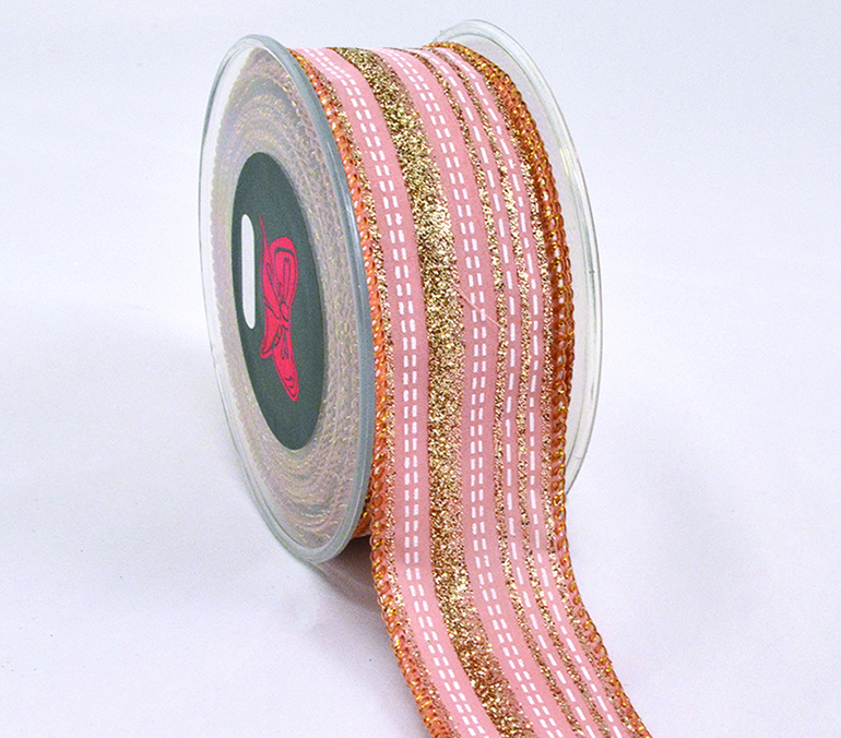 NASTRO ANDROMEDA 4,5CM. X9MT. NUDE-GOLD
