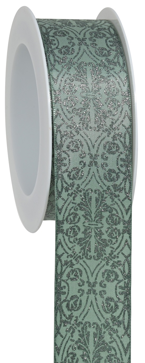 NASTRO ARABESCO 40MM. 15MT. STONE GREEN