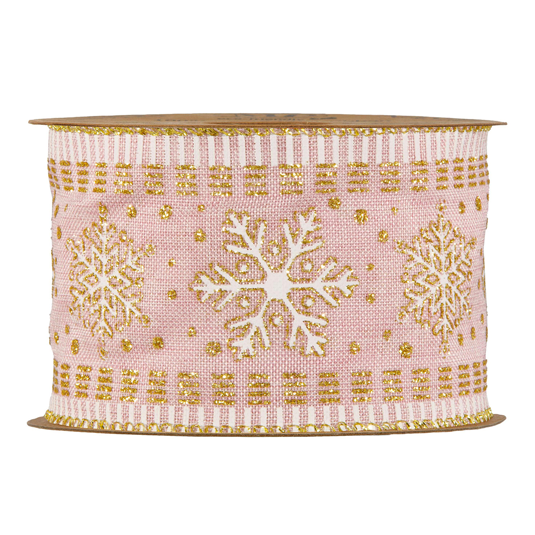 NASTRO SNOWFLAKE 63MM. 10MT. PINK