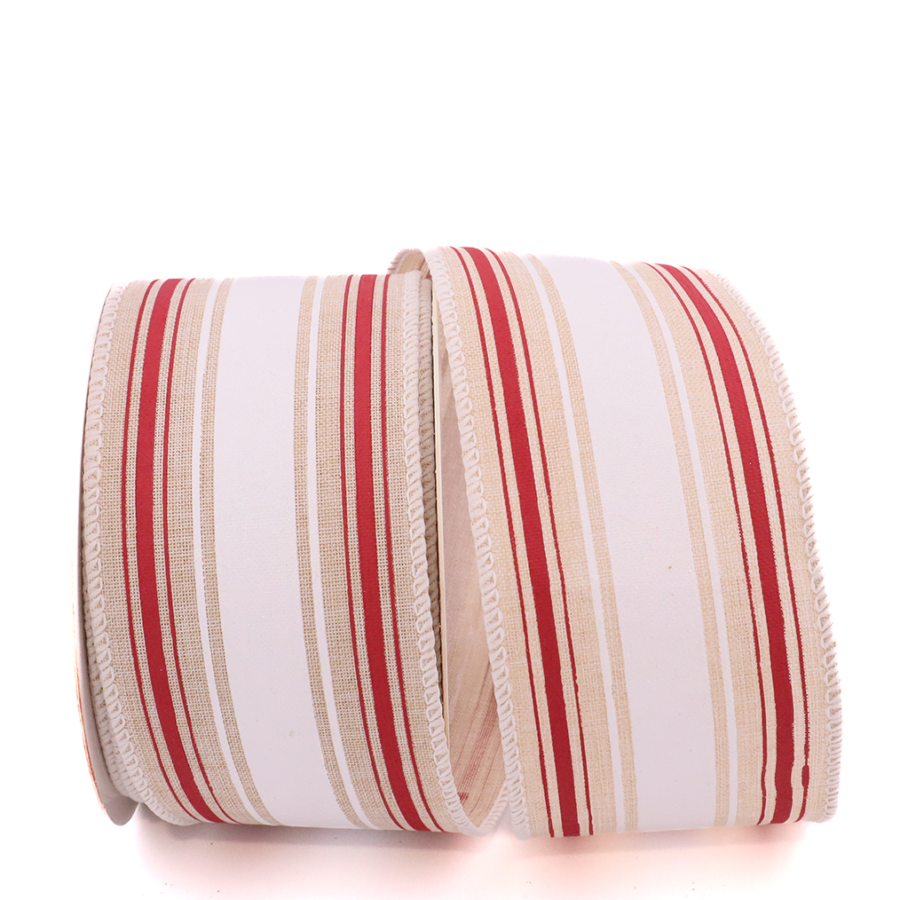 NASTRO ILLUMINE' 40MM. 10MT. RIGHE ROSSO/ BIANCO