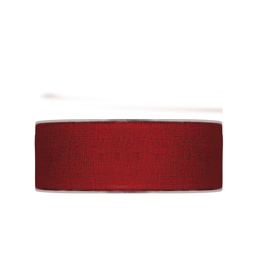 NASTRO LINO 40MM. X25MT. BORDEAUX
