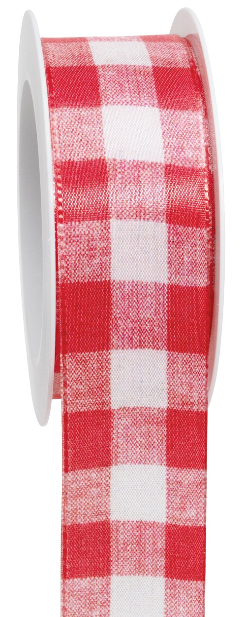 NASTRO A QUADRI 40MM. 15MT. BRICKRED