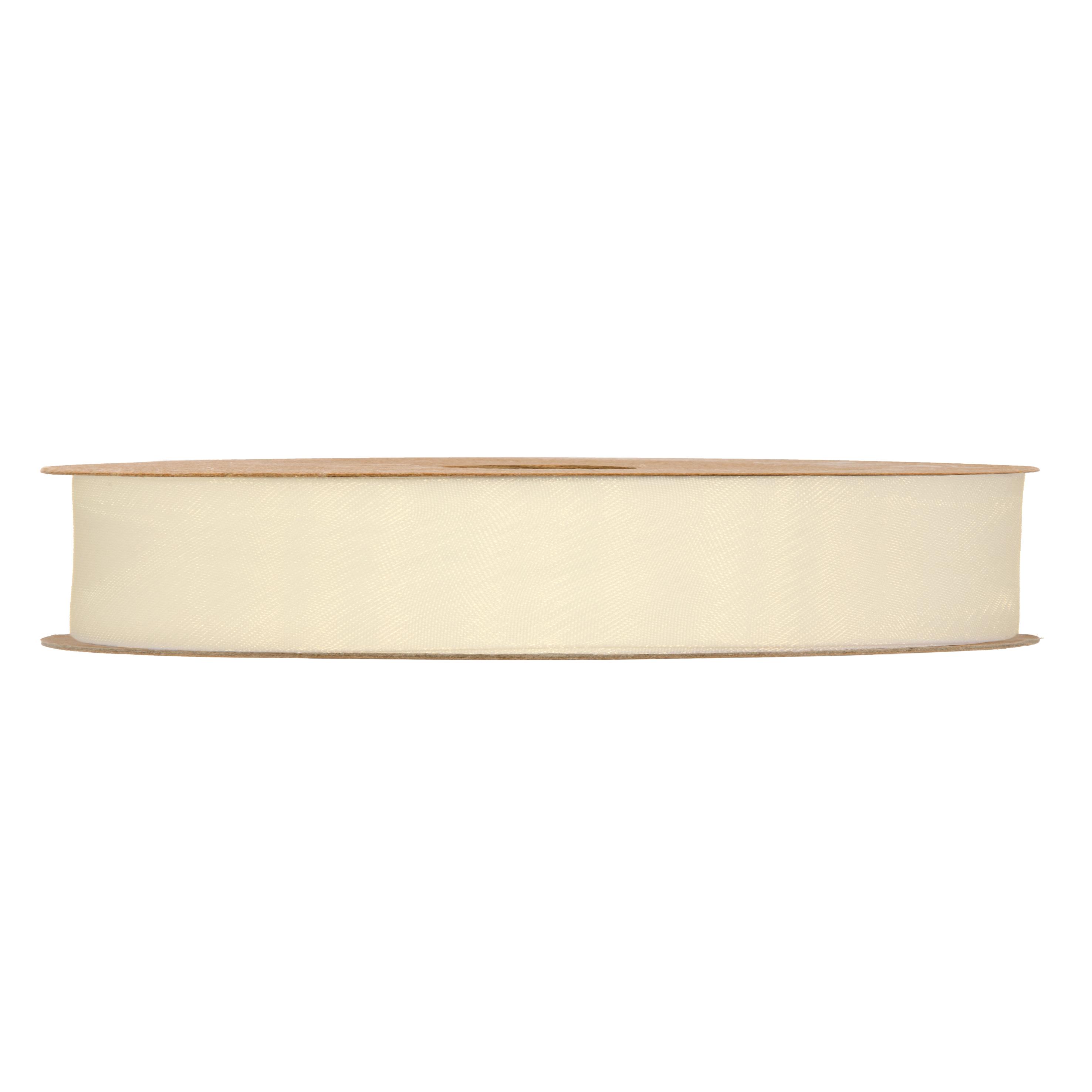 NASTRO ORGANZA MATT 15MM. 50MT. CREMA