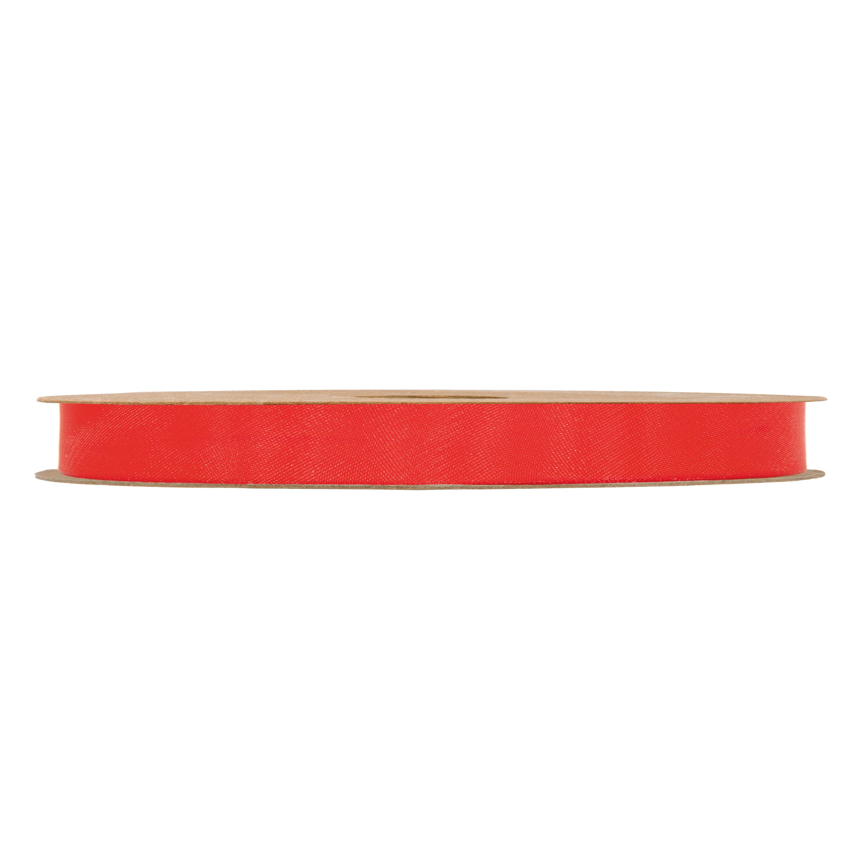 NASTRO ORGANZA MATT 10MM. 50MT. ROSSO