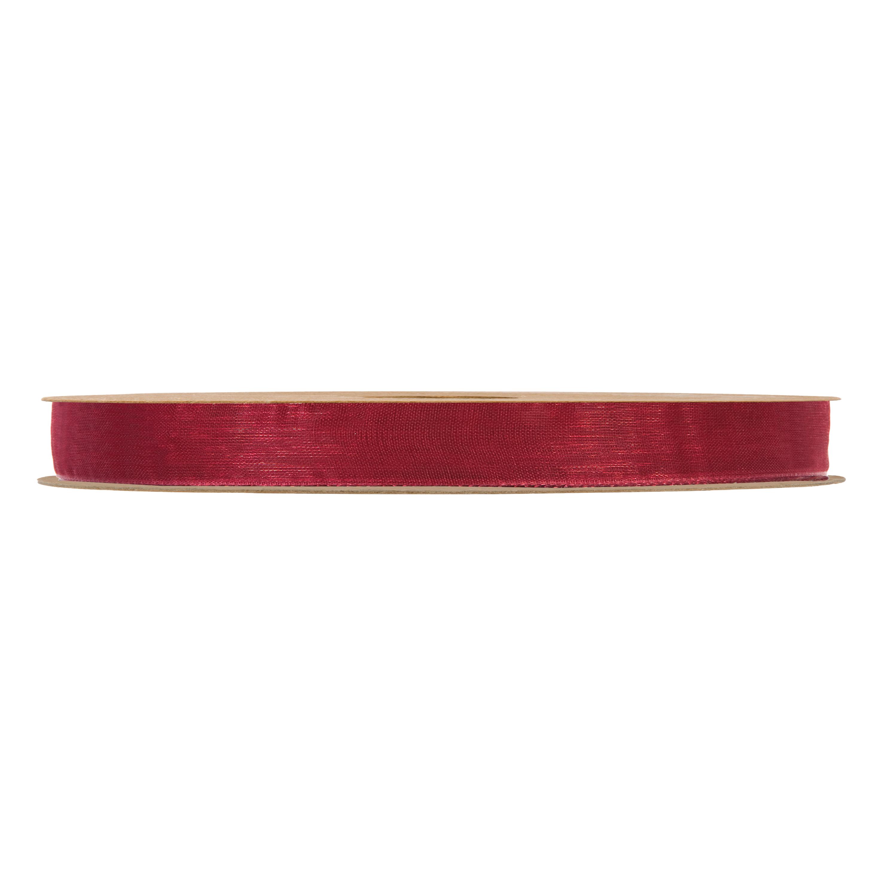 NASTRO ORGANZA MATT 10MM. 50MT. BORDEAUX
