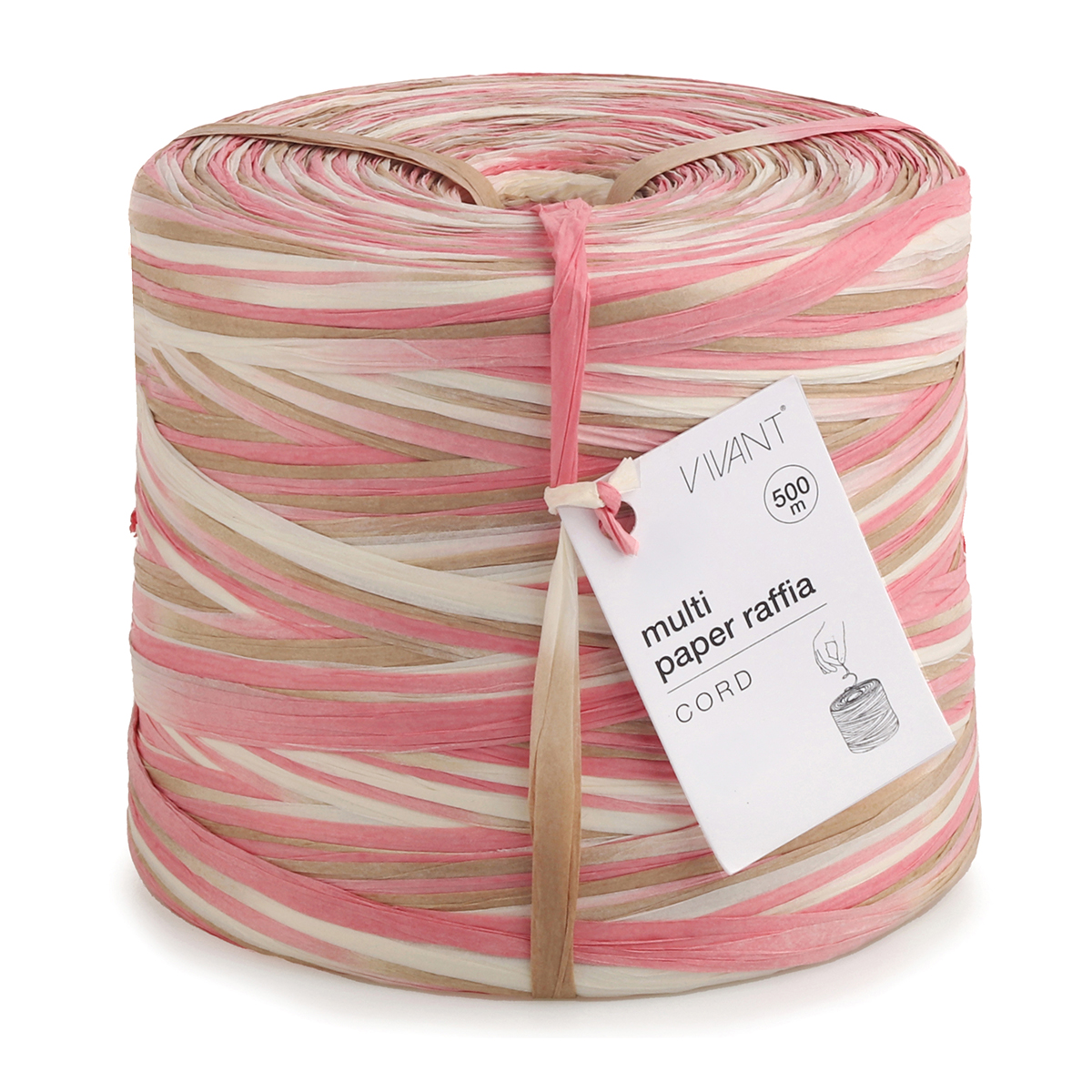 RAFFIA MULTI PAPER 5MM. X500MT. PINK