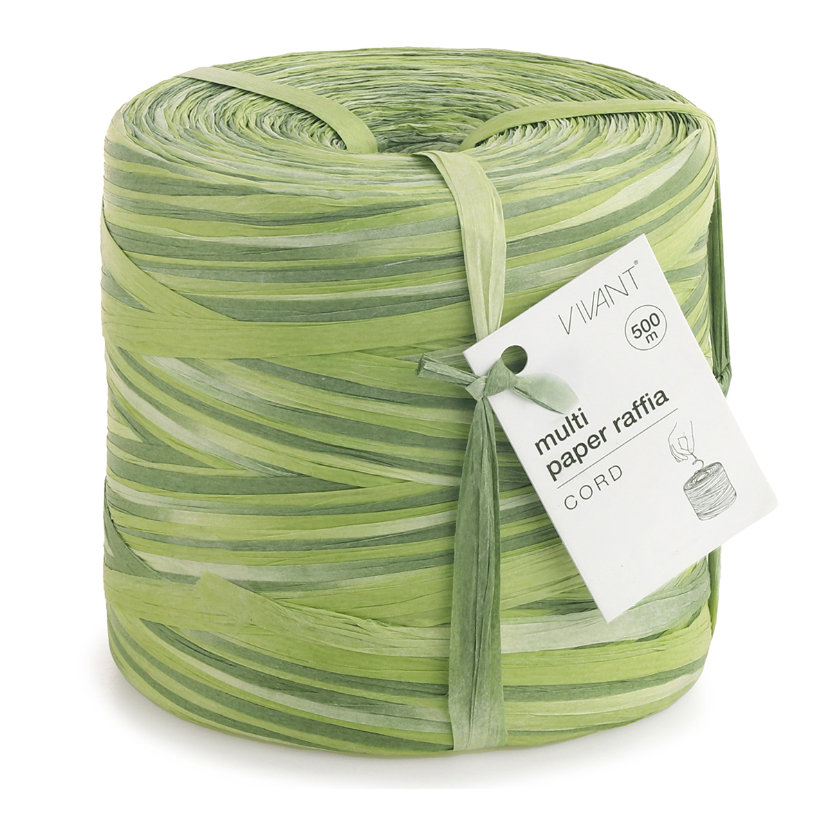 RAFFIA MULTI PAPER 5MM. X500MT. VERDE