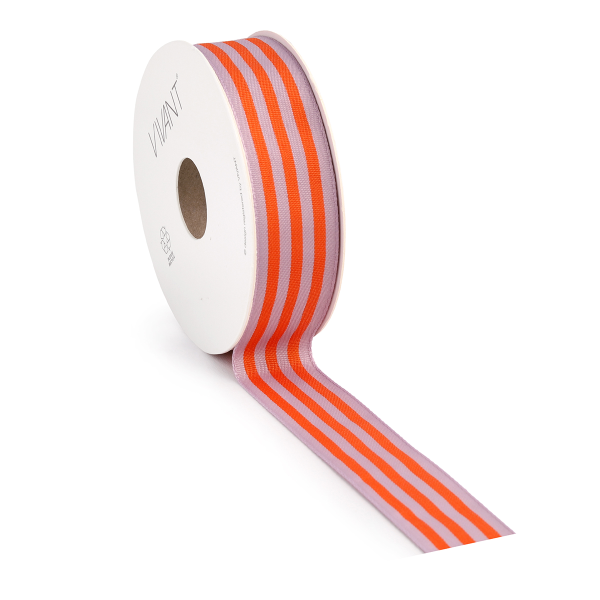 NASTRO CANDY STRIPE 25MM. 15MT. ORANGE