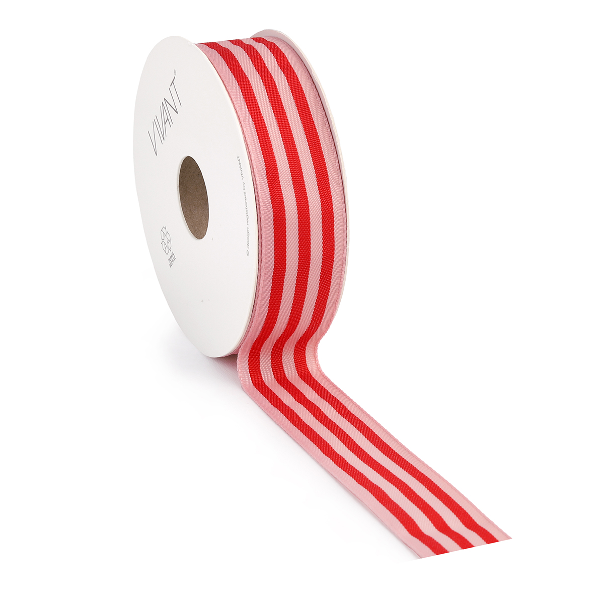 NASTRO CANDY STRIPE 25MM. 15MT. RED