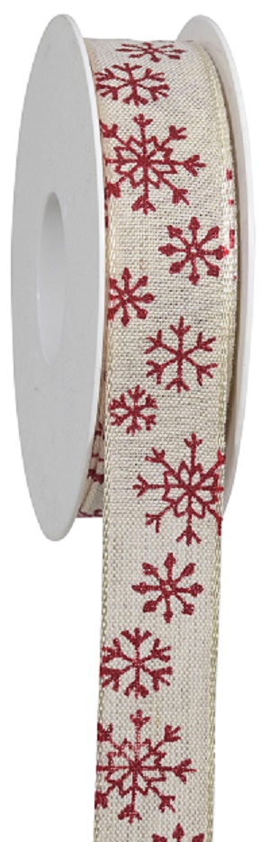 NASTRO FIOCCO DI NEVE 25MM.18MT. CARDINALE
