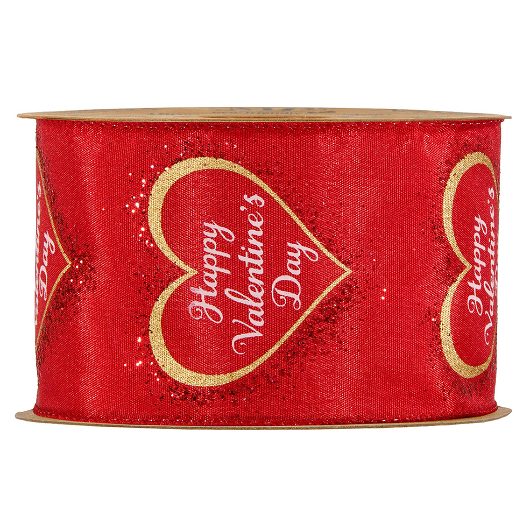 NASTRO VALENTINE'S DAY 63MM. 10MT. ROSSO