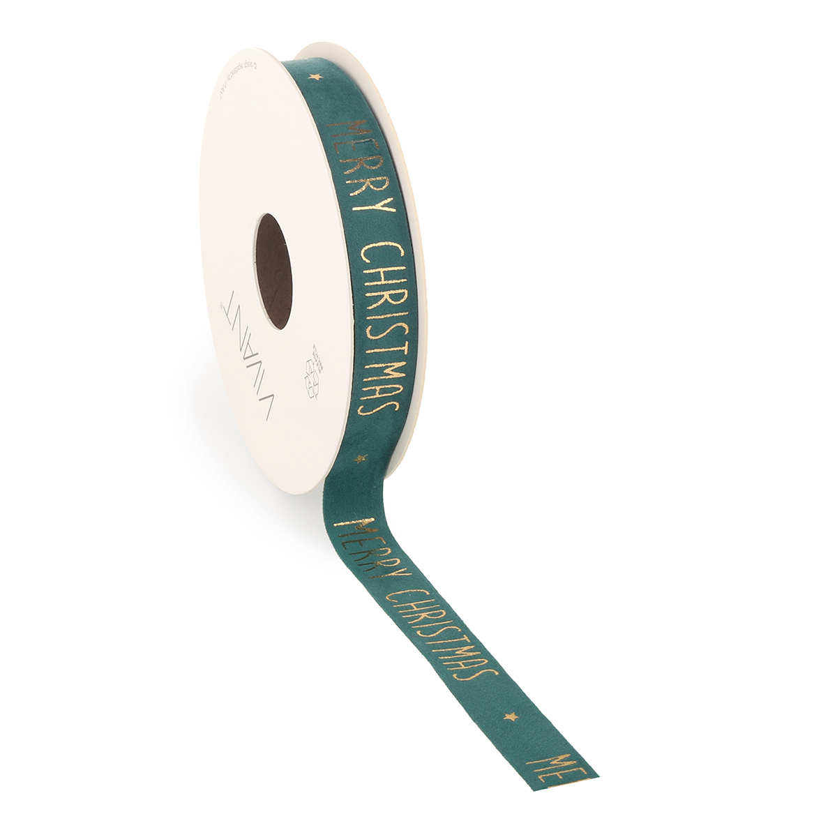 NASTRO VELVET XMAS 15MM. 5MT. PETROLIO