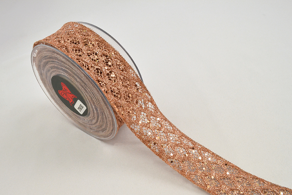 NASTRO SPARKLY 4,3CM. X9MT. NUDE