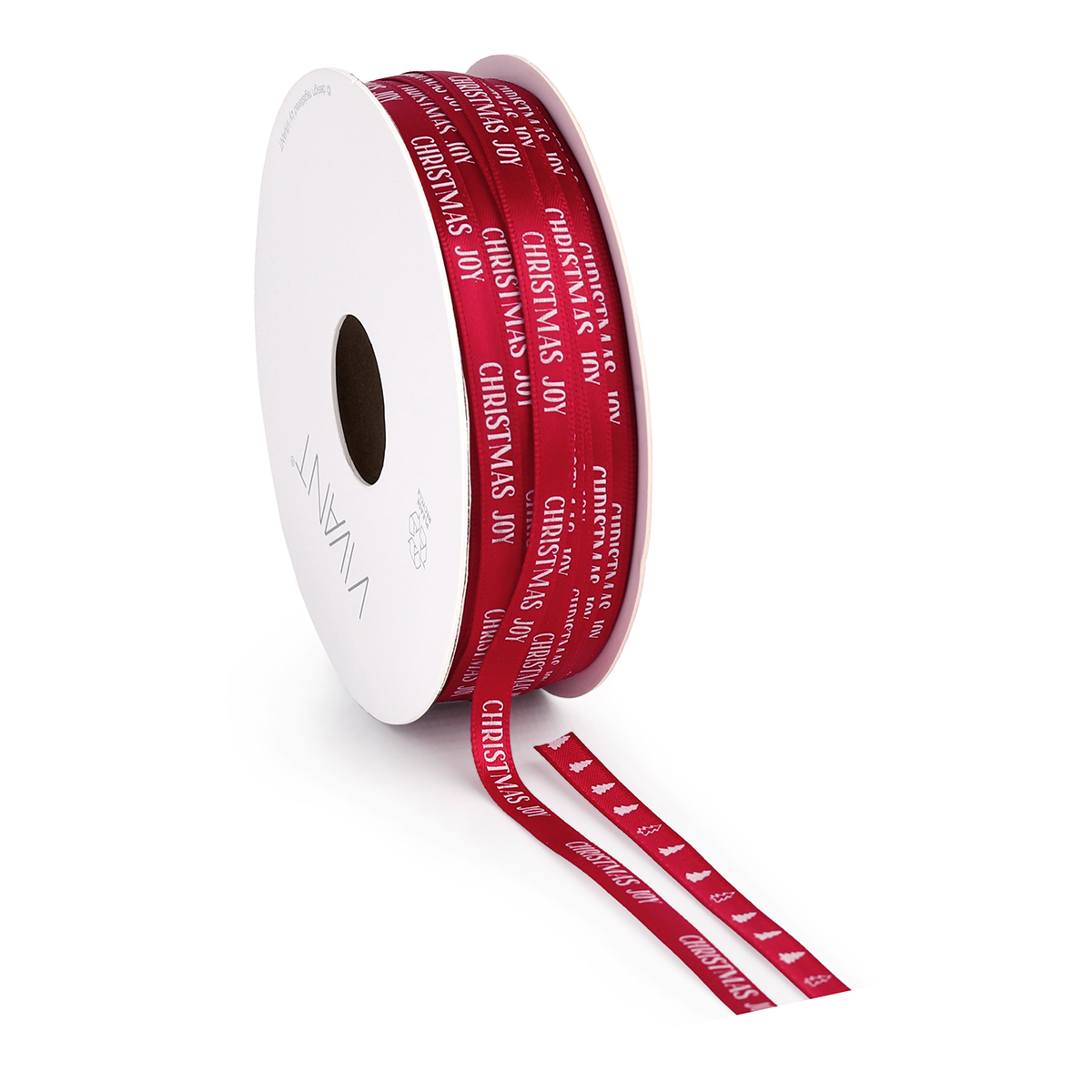 NASTRO SATIN XMAS JOY 6MM. 25MT. ROSSO