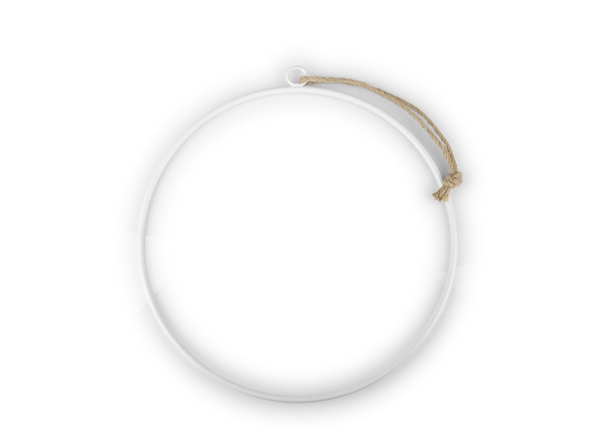 ANELLO MET.DA APPEND. 3PZ. D40CM. BIANCO
