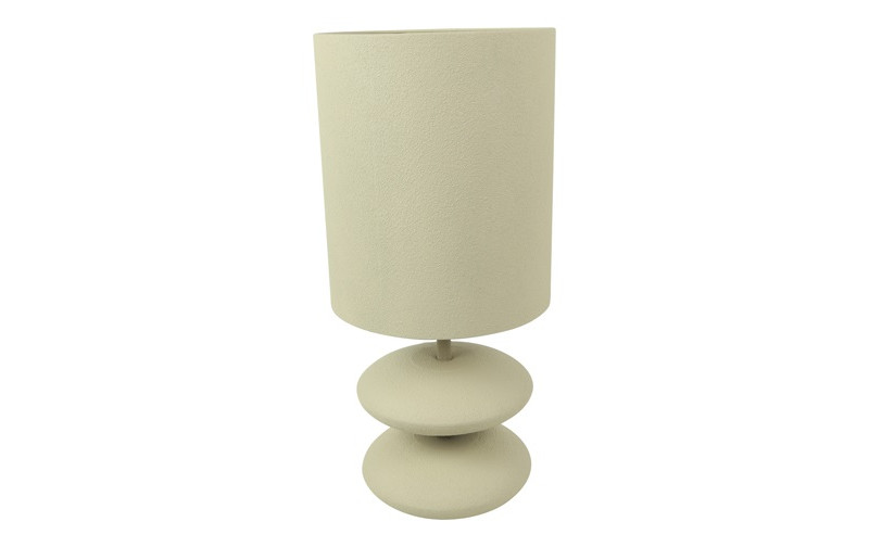 LAMPADA DA TAVOLO JANEL MET. D25 H55CM. CREMA