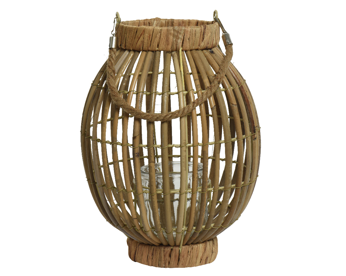 LANTERNA RATTAN D25 H34CM. NATURALE